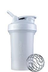 White BlenderBottle protein shake cup. | Color#white_Size#20oz