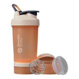 Cobalt blue ProStak shaker with storage for pills, supplements, protein, and more. | Color#Peach