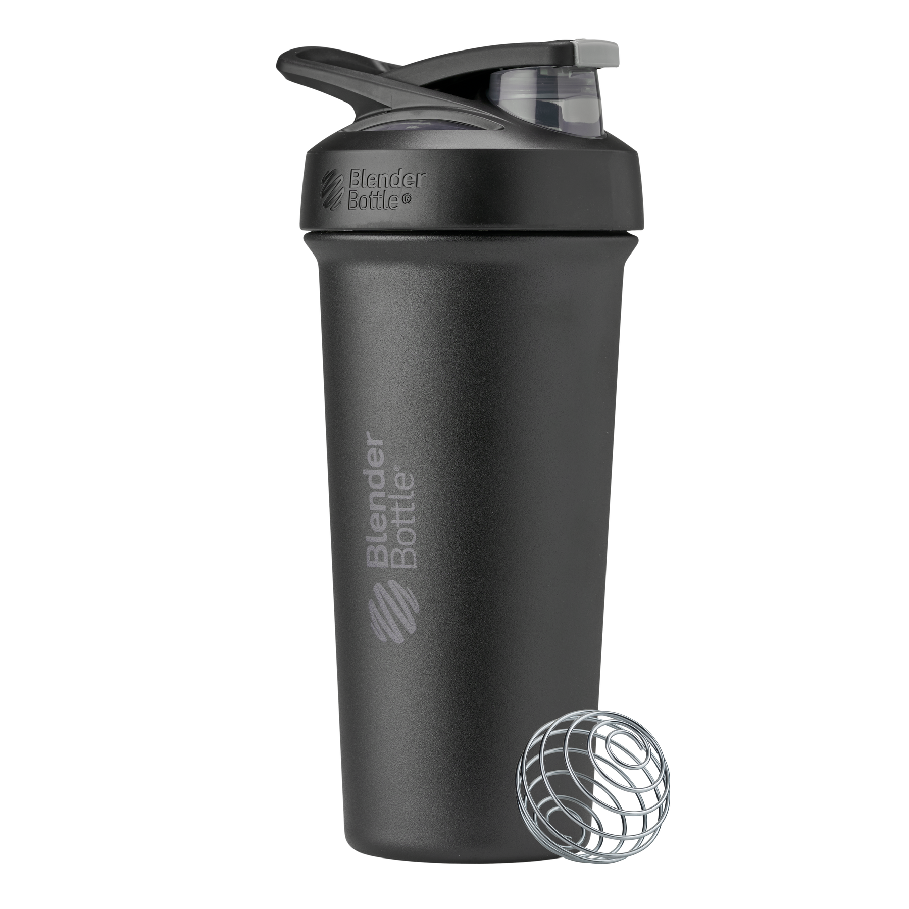 Full Black Sport Sleek stainless-steel shaker with locking lid.| Color#All Black