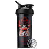 Black Dark Side ProSeries odor-resistant shaker bottle with Darth Vader Tie Fighter and Star Destroyers. | Color#Dark Side