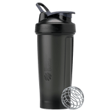 Black BlenderBottle protein shake cup. | Color#nightshade_Size#28oz