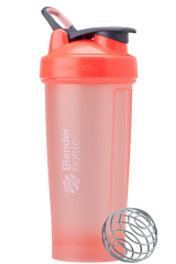 Peach BlenderBottle protein shake cup. | Color#grapefruit_Size#28oz