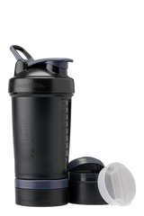 Black ProStak shaker with storage for pills, supplements, protein, and more. | filter:all